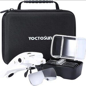 Yoctosun Magnifying Glasses with Light, 5 Lenses, Storage Case